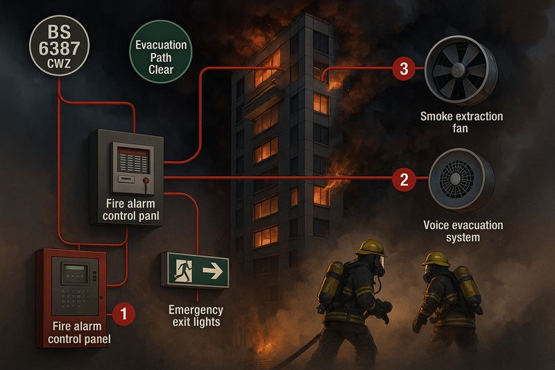 Panorama of fire-resistant cable application scenarios (fire alarm, emergency lighting, smoke exhaust system)