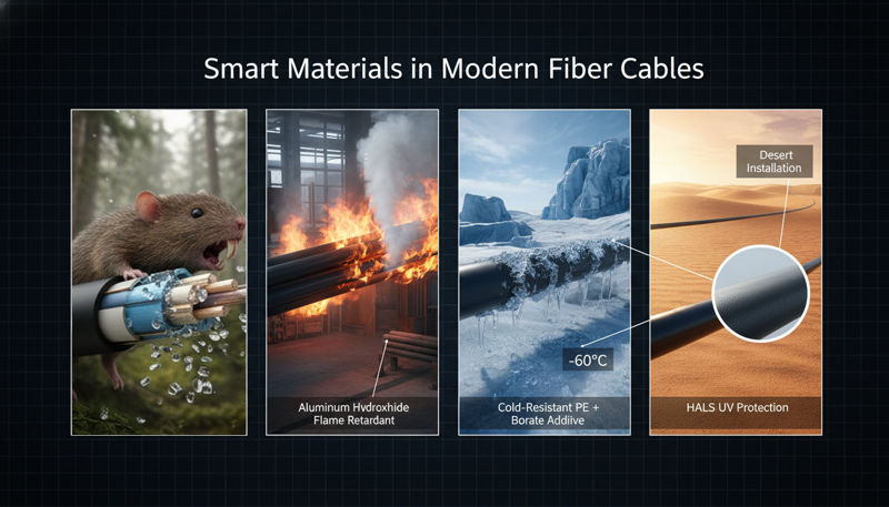 A panoramic view of the application of special functional materials in optical cables (rodent-prooffireproofUV-resistantcold-resistant)