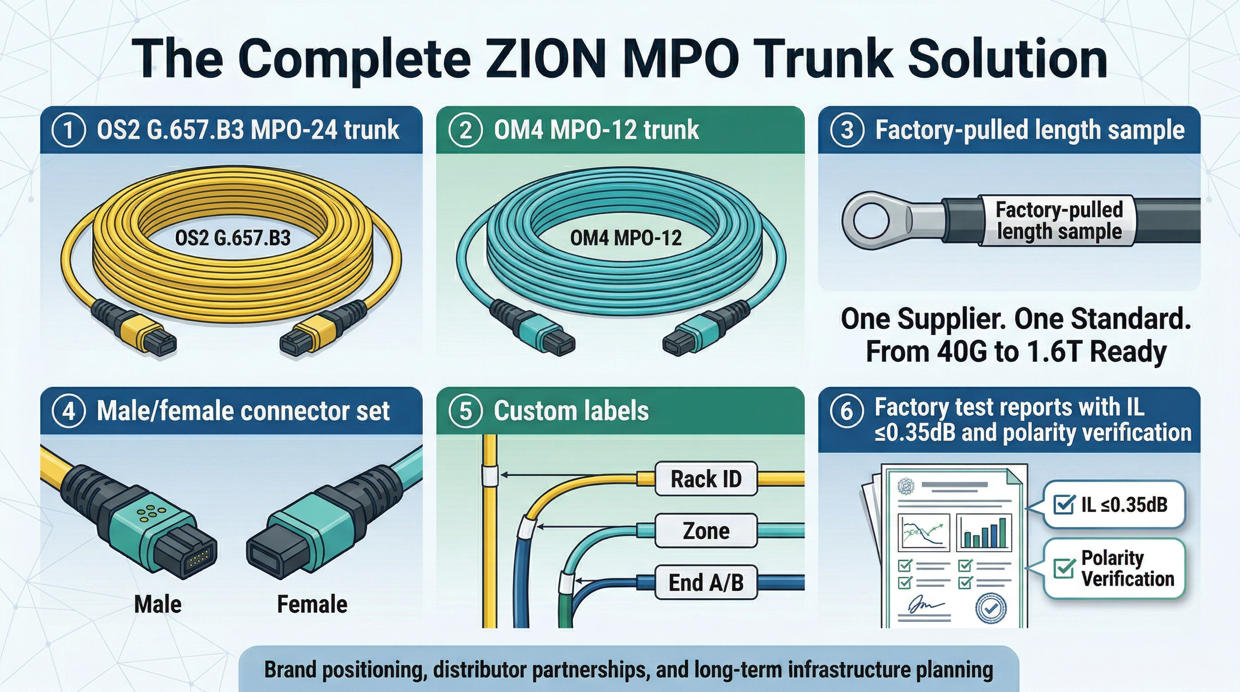 The Complete ZION MPO Trunk Solution