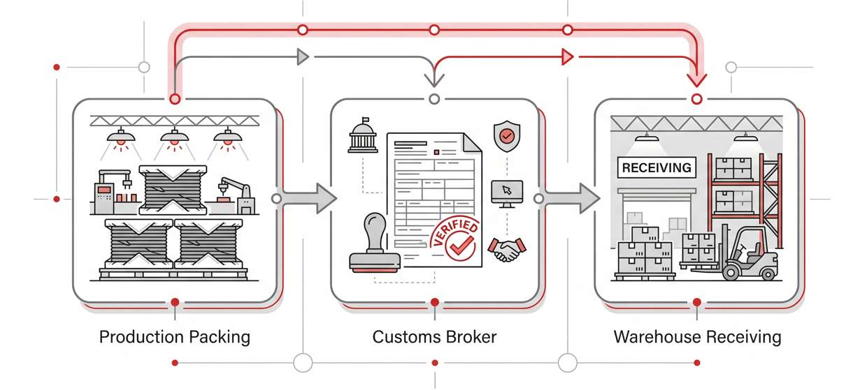 Customs Clearance Packing Verification Workflow for Cable Shipments