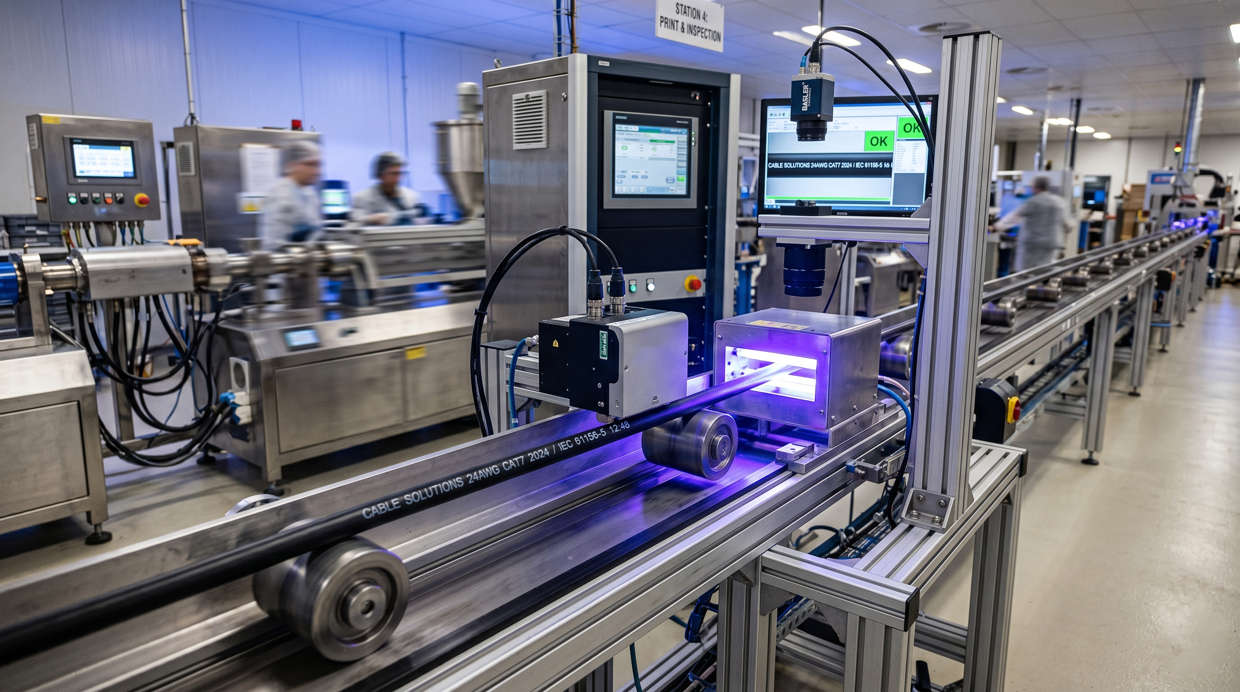 Modern OEM Cable Manufacturing and Inline Printing Quality Control