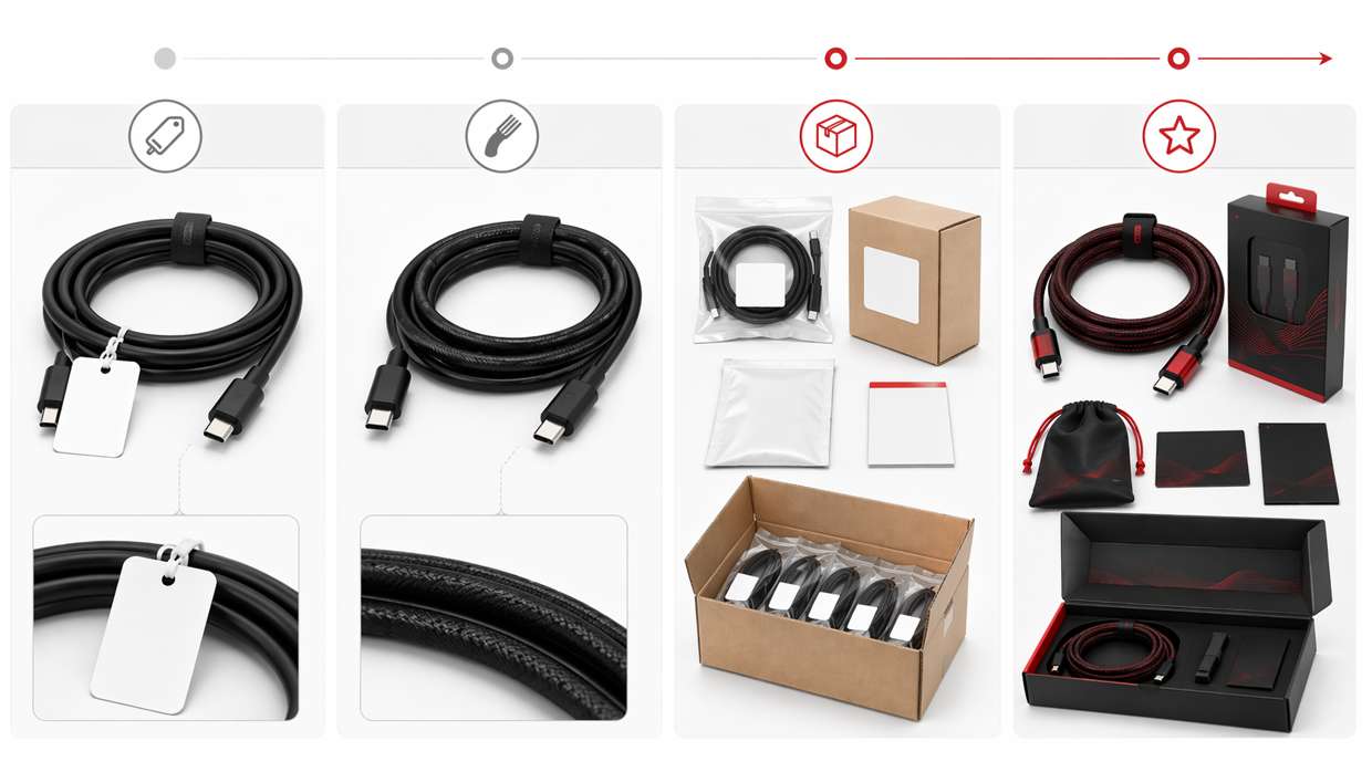 Custom Branded Cable Customization Levels
