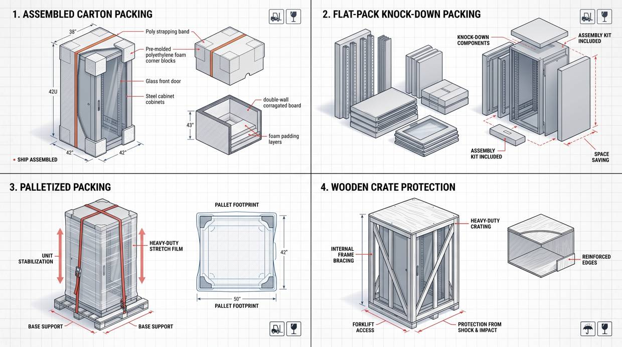 Rack Cabinet Packaging Method Comparison