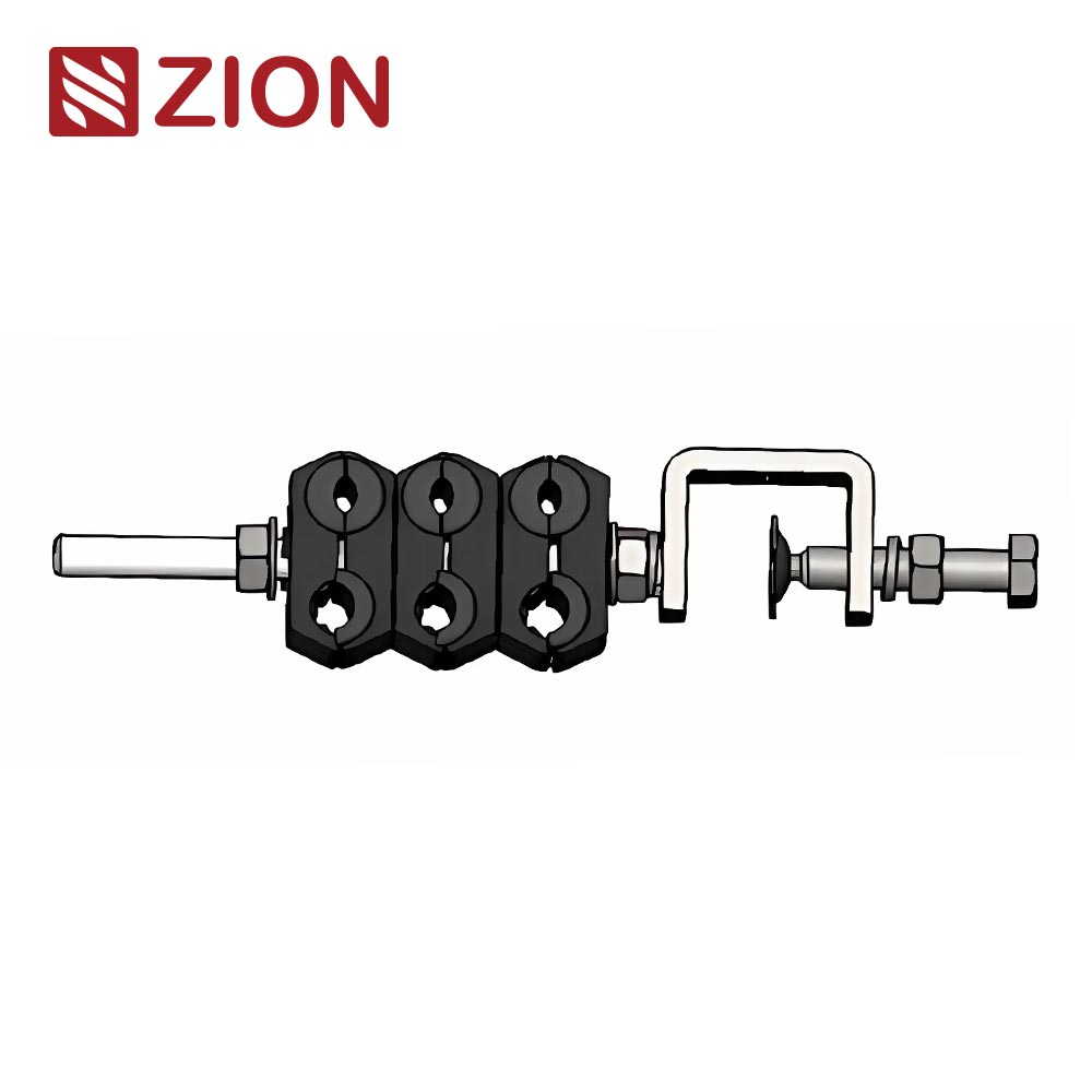 Feeder Cable Clamp, for 3x(4.8-7)+3x(8-10)mm Cable, 6Way