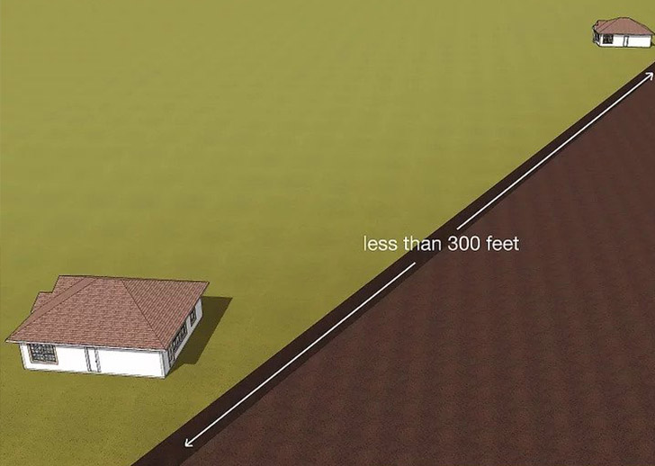 Run your cable no more than 300 feet (91 m) underground