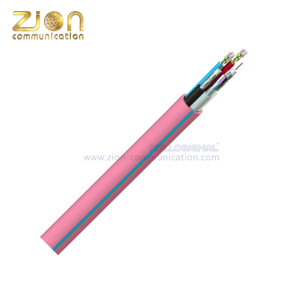Lighting Cable + 2× CAT 5E + 2× RG6(TV100) PVC MCC2 Media Composite Cable