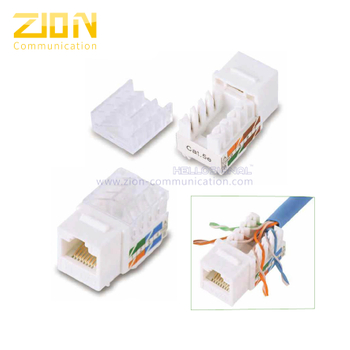 UTP RJ45 90 Degree Keystone Jack ZCM245-C5/6/6A from China