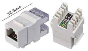 Cat.5e RJ45 180&deg; Keystone Jack