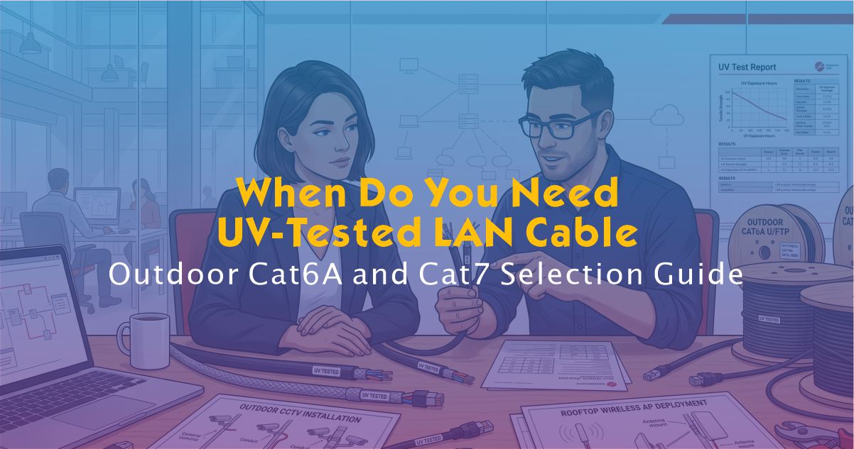 When Do You Need UV-Tested LAN Cable? Outdoor Cat6A and Cat7 Selection Guide