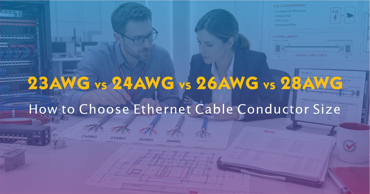 23AWG vs 24AWG vs 26AWG vs 28AWG: Ethernet Cable Conductor Size Guide