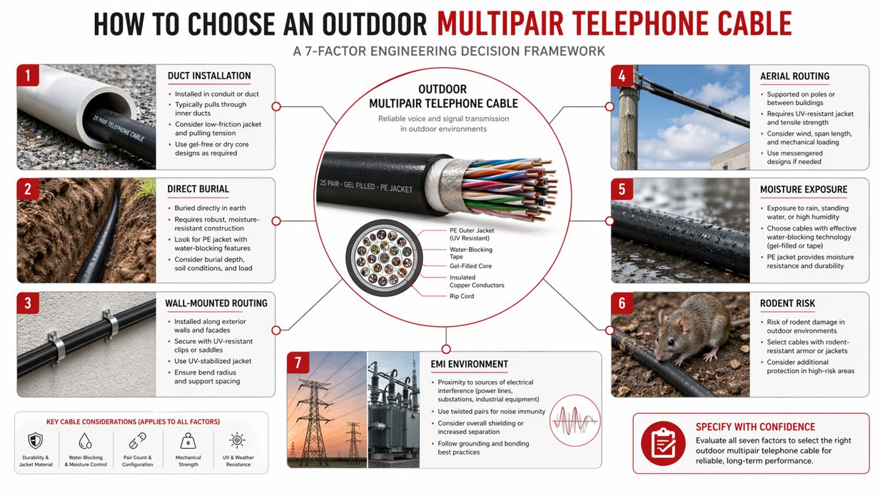 Outdoor Telephone Cable Installation Environment Decision Diagram