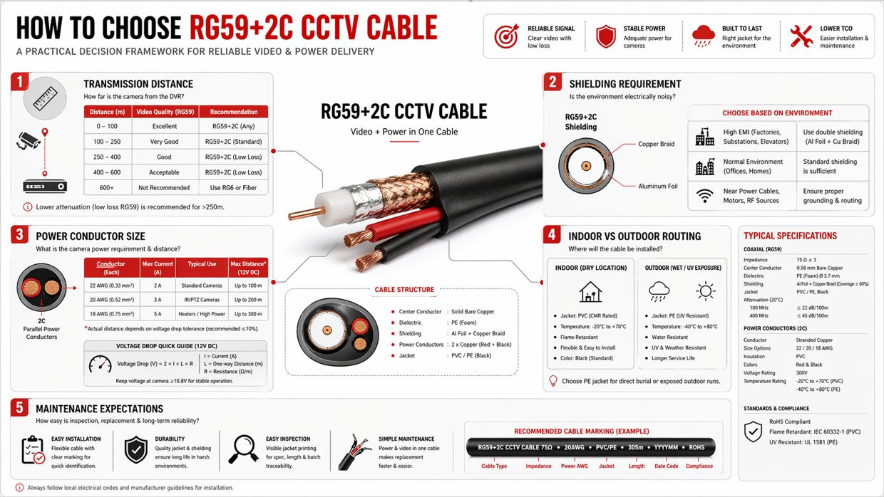 RG59+2C CCTV Cable Selection Decision Framework