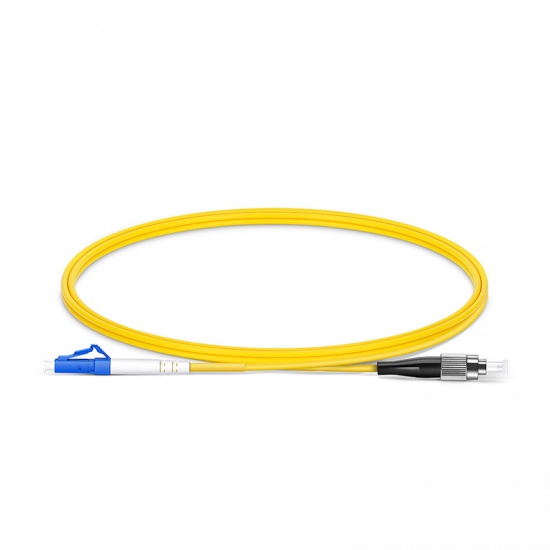 LC UPC to FC UPC Simplex OS2 Single Mode PVC (OFNR) 2.0mm Fiber Optic Patch Cable