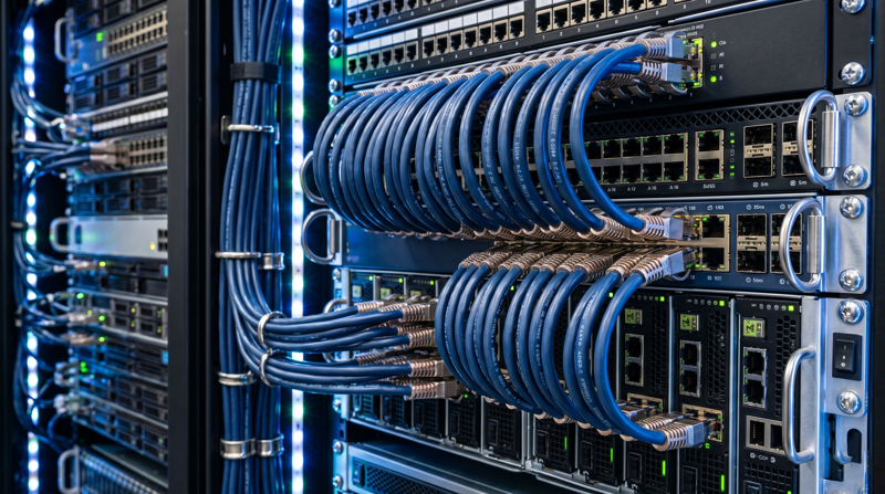 Cat8 Ethernet Cable for Data Center Rack Connection