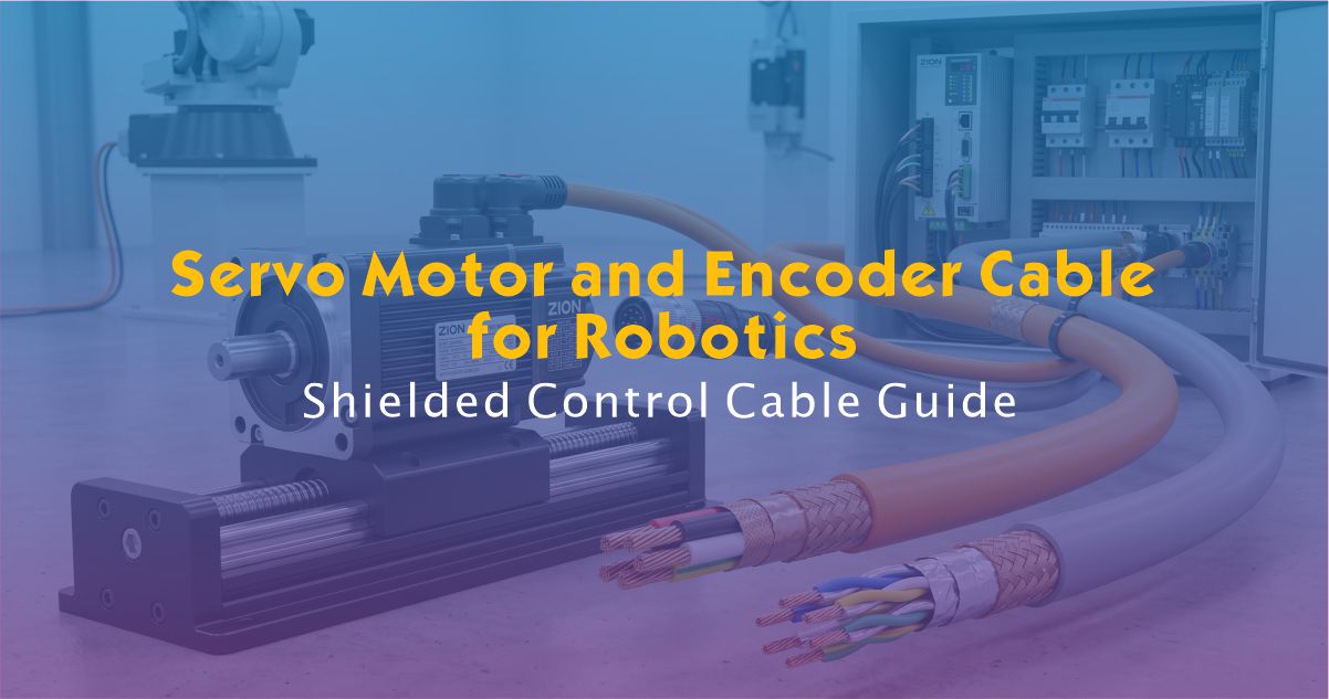 Servo Motor and Encoder Cable for Robotics | Shielded Control Cable Guide