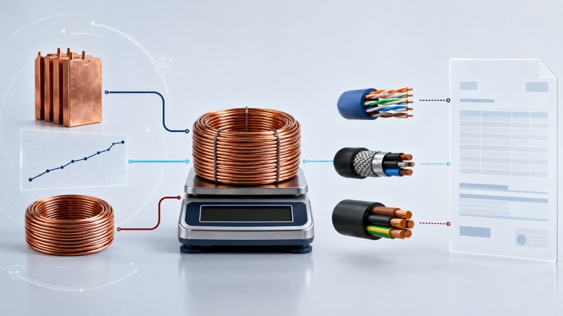 Copper reference basis and cable copper weight as surcharge inputs