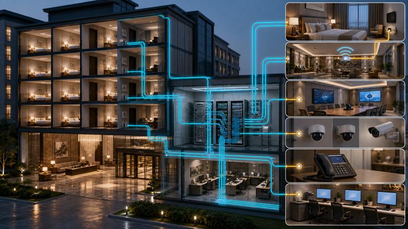 Converged Services for hotel and resort Passive Optical LAN