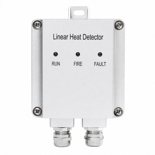 Control unit for linear heat detection cable