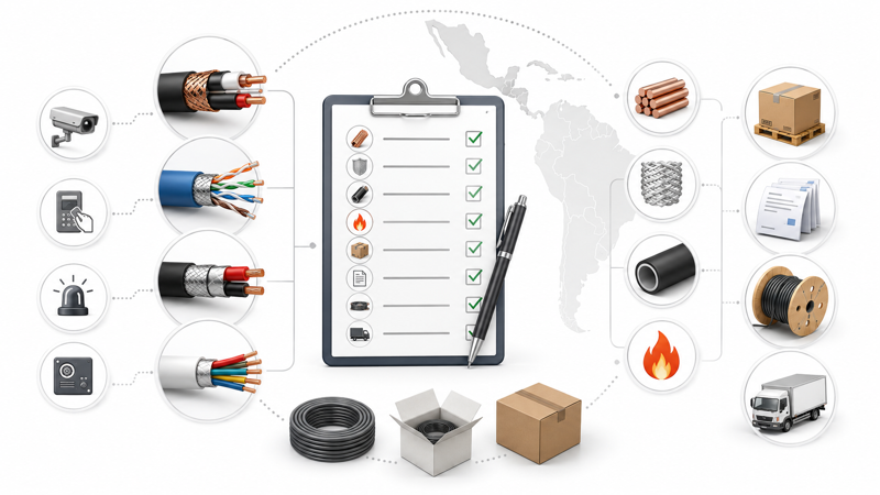 Security cable RFQ checklist for LATAM projects