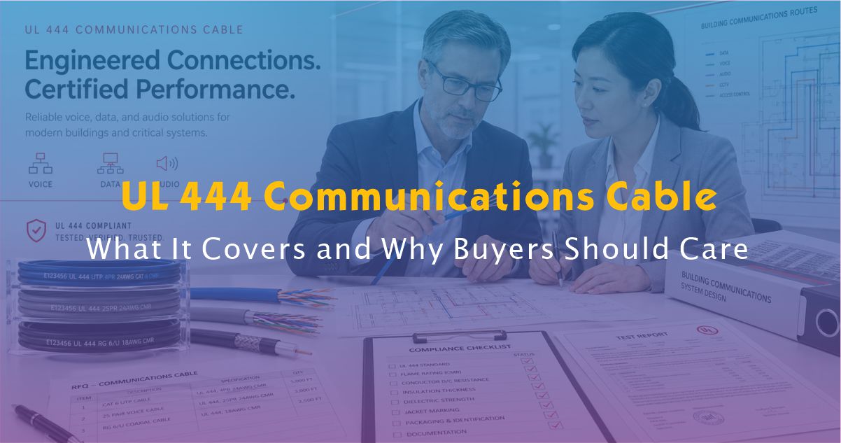 UL 444 Communications Cable: What It Covers and Why Buyers Should Care