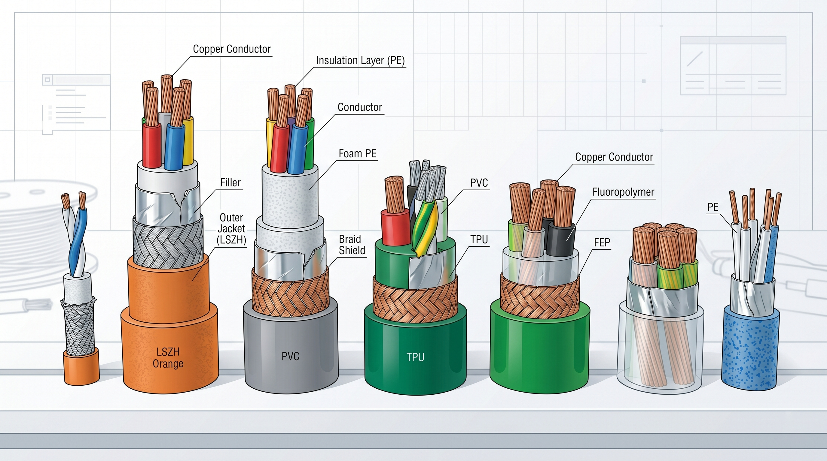Insulation and Jacket Material Function in Cable Structure