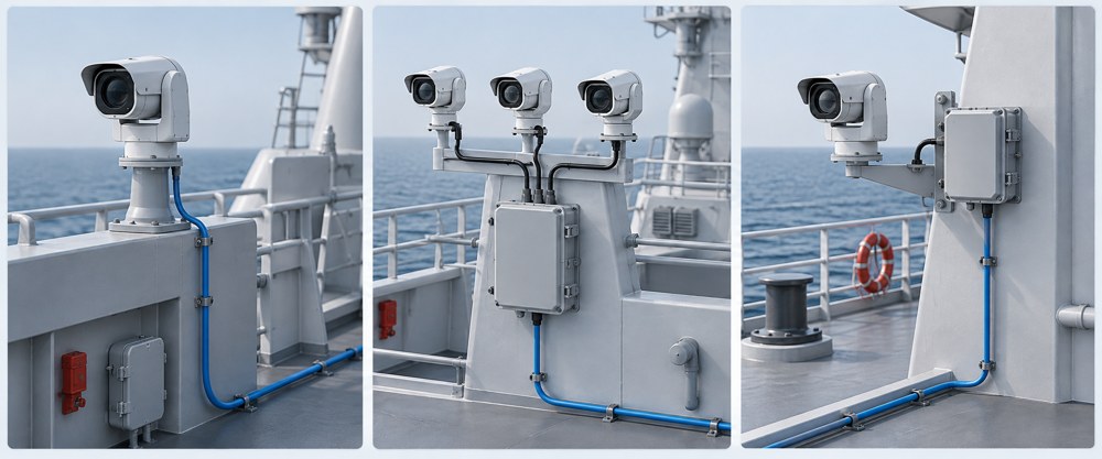 Three shipboard sensor fiber access options compared