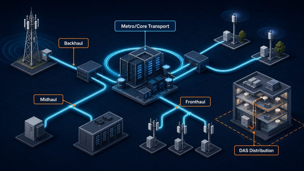5G fiber topology across fronthaul midhaul backhaul and DAS