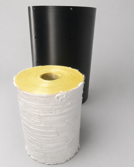 Fiber drum with protective black canister