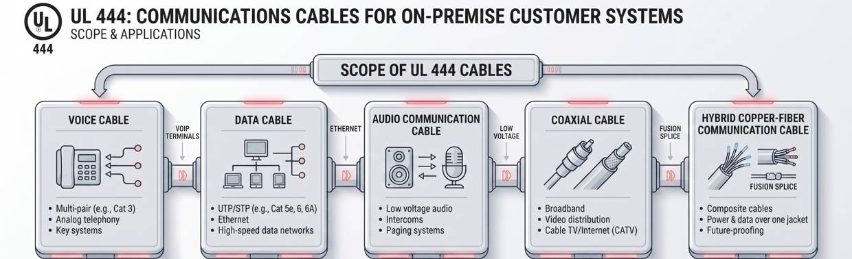 UL 444 Cable Scope for On-Premise Communications Systems