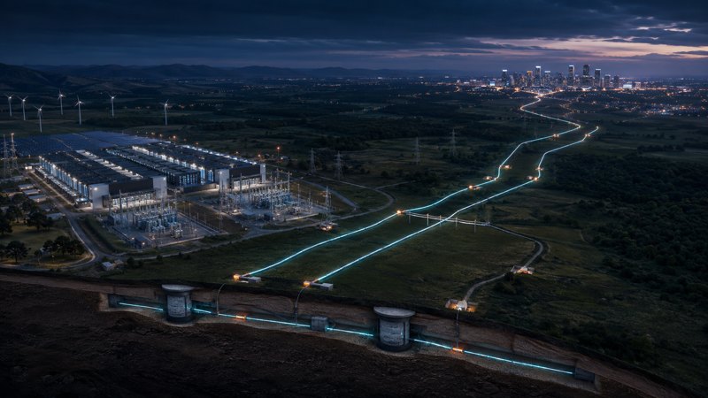 Long-haul fiber routes connecting power-driven AI data center