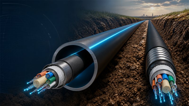 Underground duct and direct-buried fiber cable standard update visualization