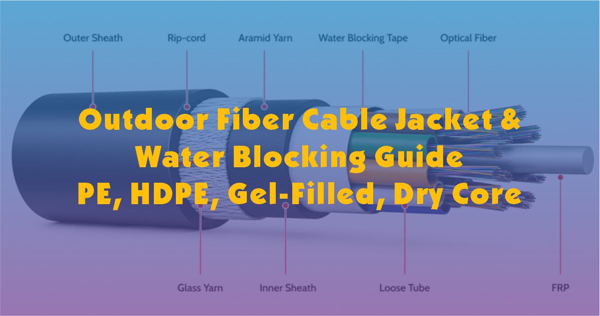 Outdoor Fiber Cable Jacket & Water Blocking Guide | PE, HDPE, Gel-Filled, Dry Core