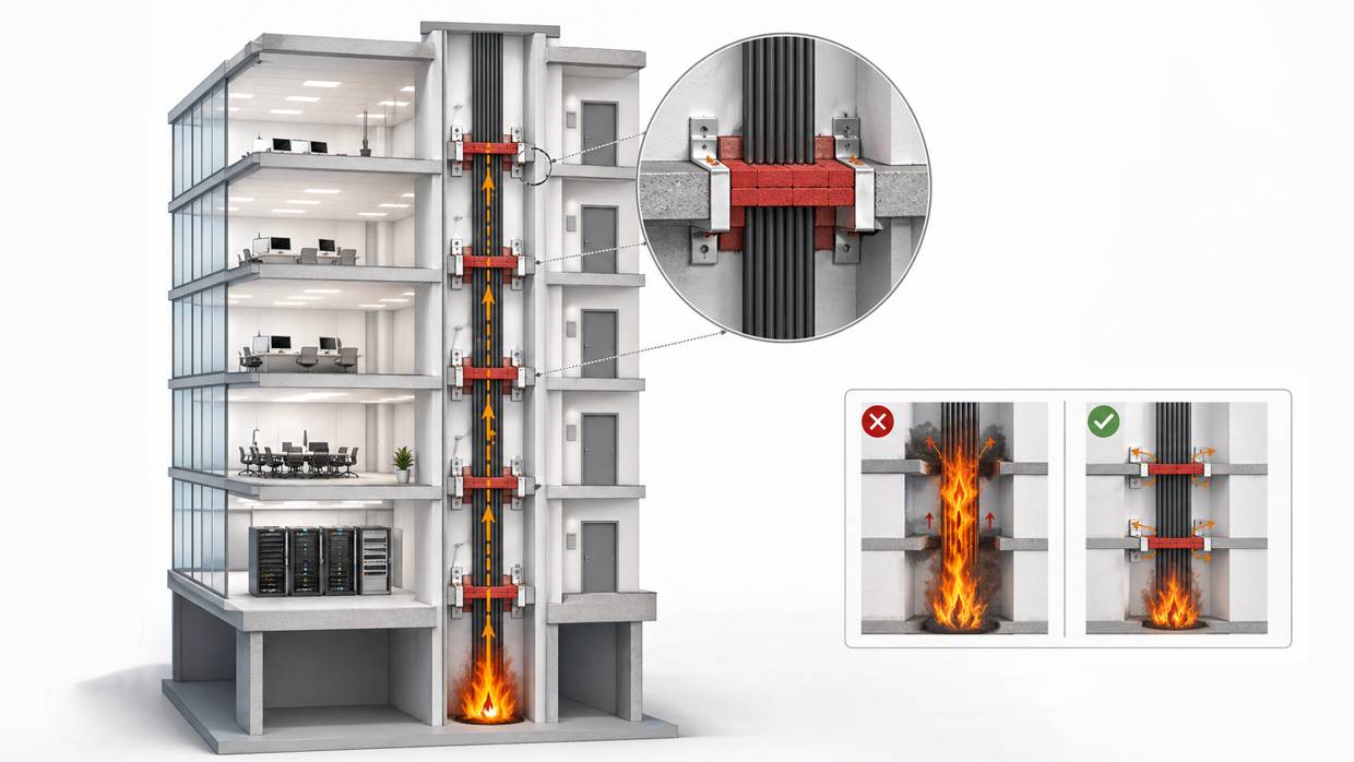 CMR Cable Vertical Shaft Fire Risk