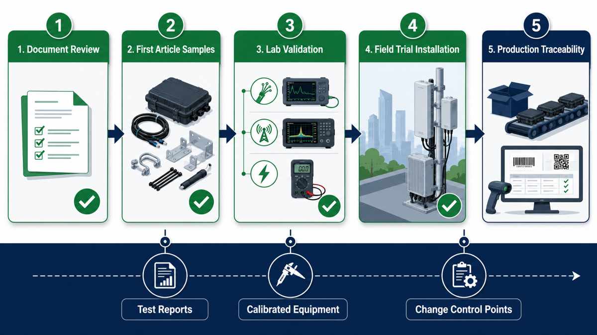 Interface table workflow for 5G site accessory kits