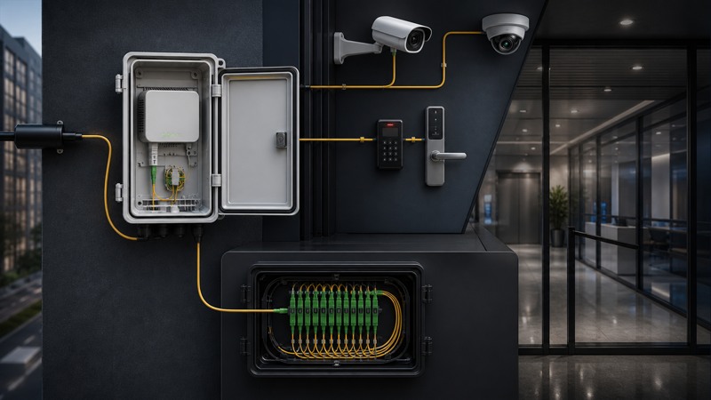 Security Zone for smart-building Passive Optical LAN