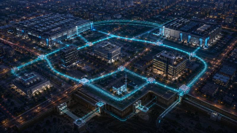DCI paths linking metropolitan AI compute facilities