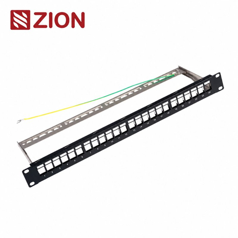 ZCPPF6A-1U24-KJ-B1 FTP CAT6A 24-Port Patch Panel
