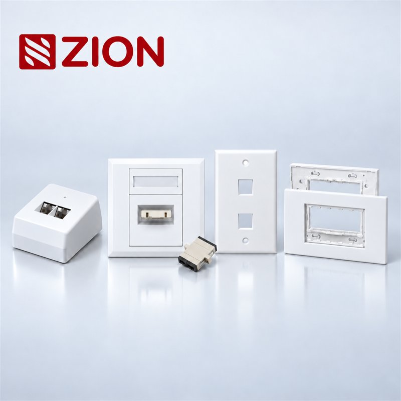 Network Faceplates & Wall Plates | Cat6 & Fiber