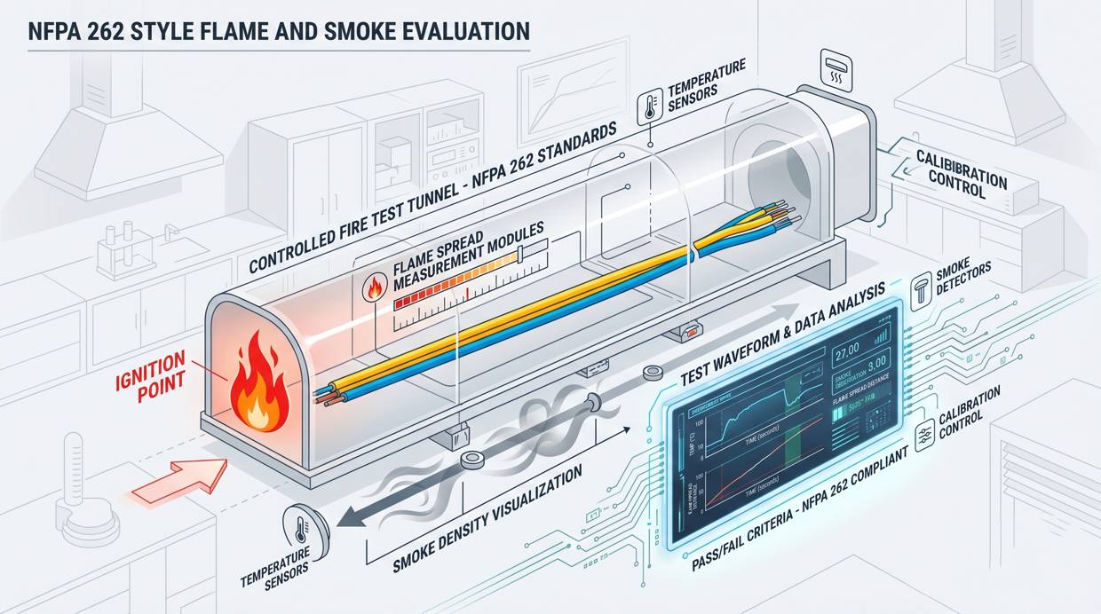 NFPA 262 Plenum Cable Fire and Smoke Test